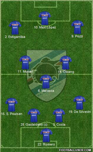 Sampdoria Formation 2012