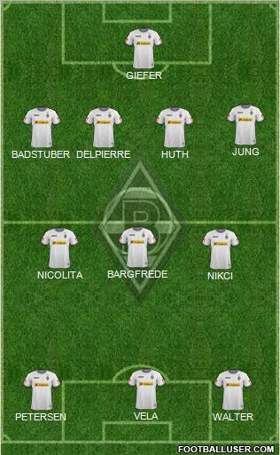 Borussia Mönchengladbach Formation 2012