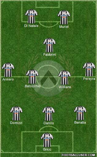 Udinese Formation 2012