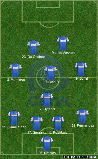 K Racing Club Genk Formation 2012