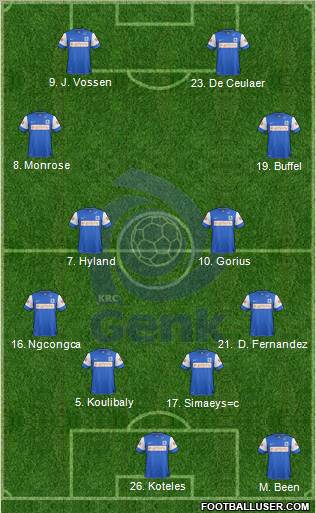 K Racing Club Genk Formation 2012