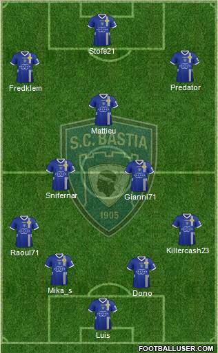 Sporting Club Bastia Formation 2012