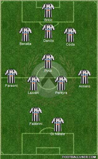 Udinese Formation 2012