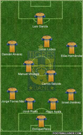 Club Universitario de Nuevo León Formation 2012