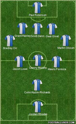 Blackburn Rovers Formation 2012