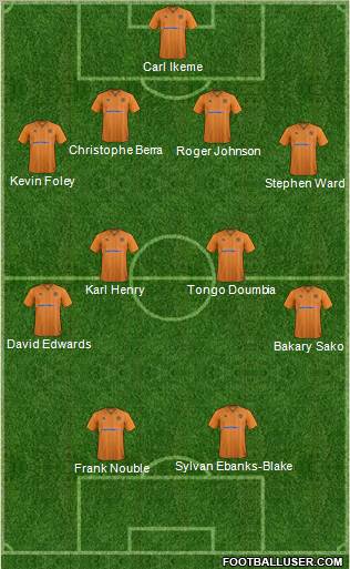 Wolverhampton Wanderers Formation 2012