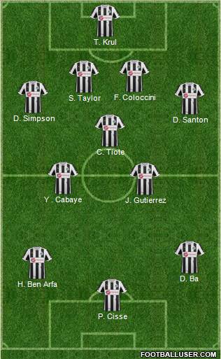 Newcastle United Formation 2012
