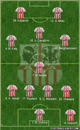 Athletic Club Ajaccien Football Formation 2012