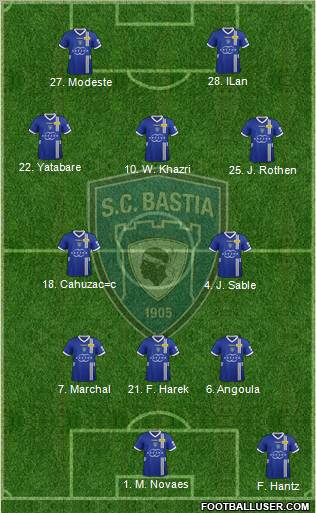 Sporting Club Bastia Formation 2012