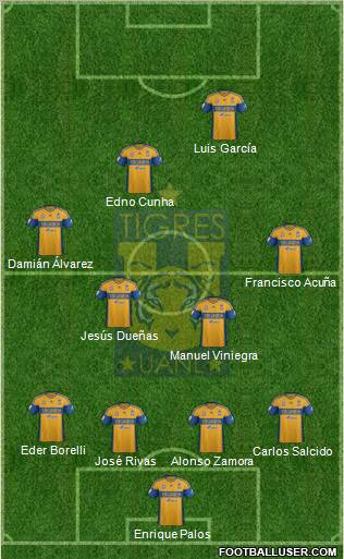 Club Universitario de Nuevo León Formation 2012