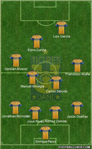 Club Universitario de Nuevo León Formation 2012