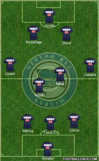 Hertha BSC Berlin Formation 2012