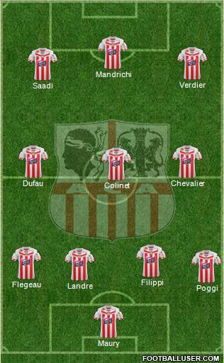 Athletic Club Ajaccien Football Formation 2012