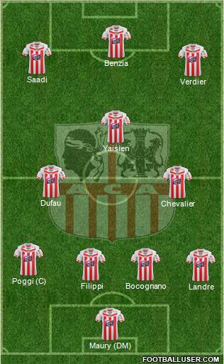 Athletic Club Ajaccien Football Formation 2012