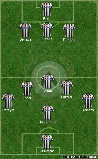 Udinese Formation 2012