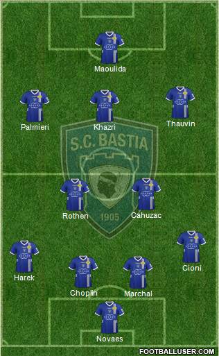 Sporting Club Bastia Formation 2012