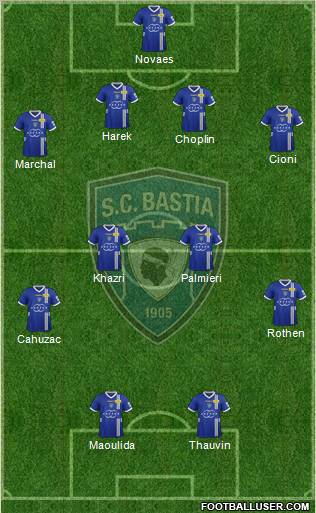 Sporting Club Bastia Formation 2012