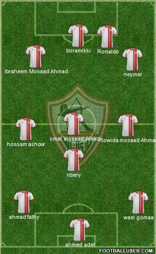 Zamalek Sporting Club Formation 2012