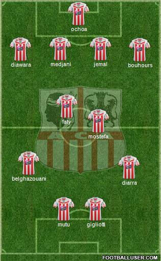 Athletic Club Ajaccien Football Formation 2012