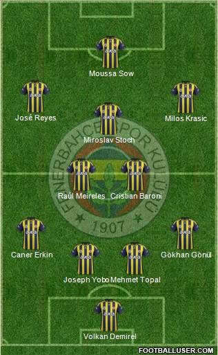 Fenerbahçe SK Formation 2012