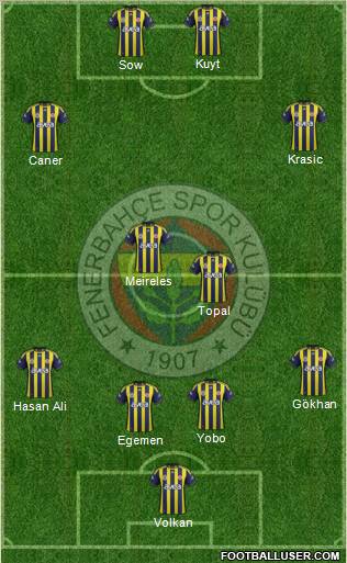 Fenerbahçe SK Formation 2012