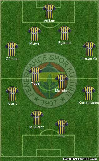 Fenerbahçe SK Formation 2012