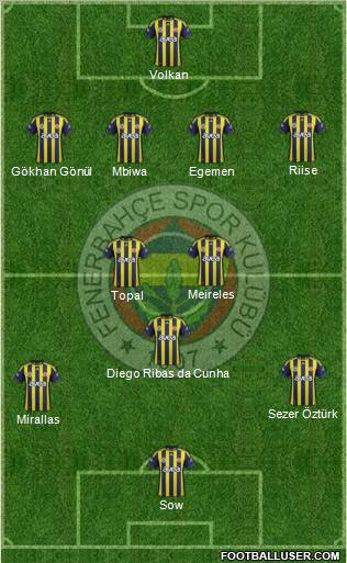 Fenerbahçe SK Formation 2012