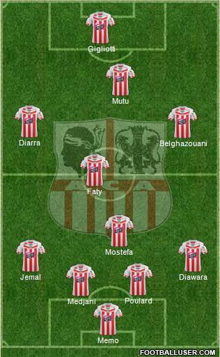 Athletic Club Ajaccien Football Formation 2012