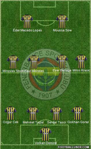 Fenerbahçe SK Formation 2012