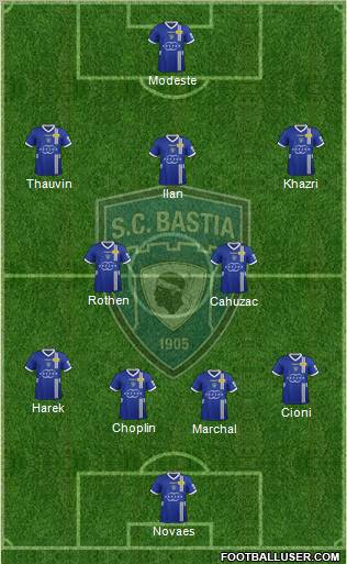 Sporting Club Bastia Formation 2012