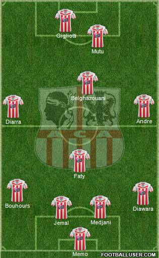 Athletic Club Ajaccien Football Formation 2012