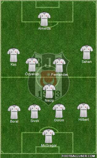 Besiktas JK Formation 2012