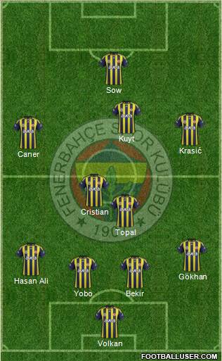 Fenerbahçe SK Formation 2012