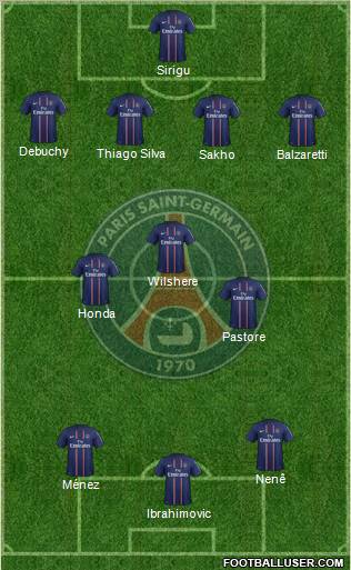 Paris Saint-Germain Formation 2012