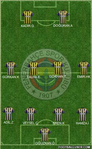 Fenerbahçe SK Formation 2012