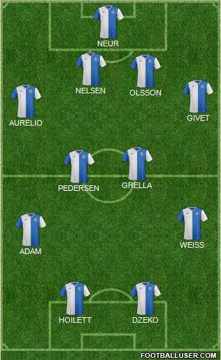 Blackburn Rovers Formation 2012