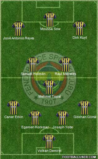 Fenerbahçe SK Formation 2012