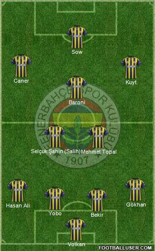 Fenerbahçe SK Formation 2012