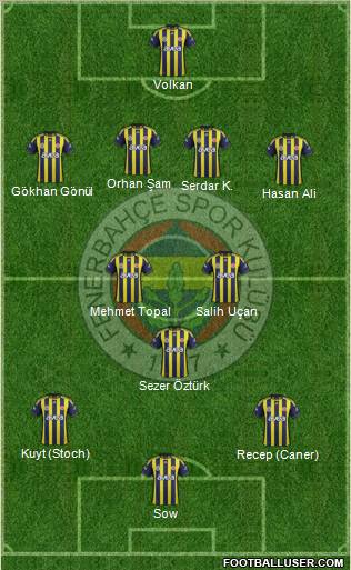 Fenerbahçe SK Formation 2012