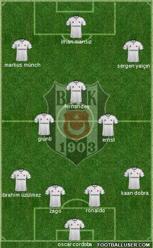 Besiktas JK Formation 2012