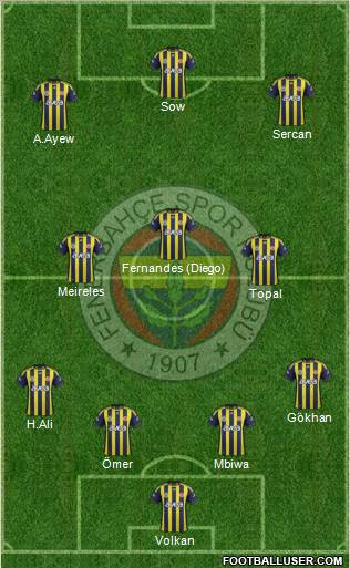 Fenerbahçe SK Formation 2012