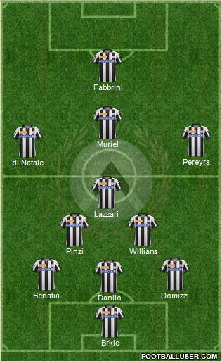 Udinese Formation 2012