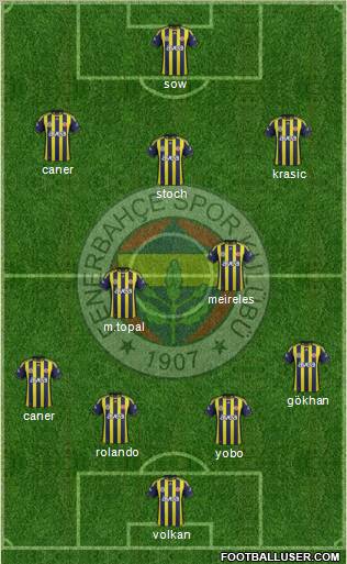 Fenerbahçe SK Formation 2012