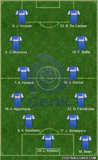 K Racing Club Genk Formation 2012