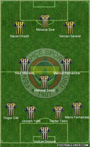 Fenerbahçe SK Formation 2012