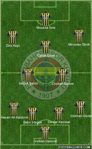 Fenerbahçe SK Formation 2012