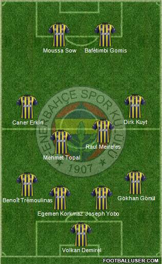 Fenerbahçe SK Formation 2012