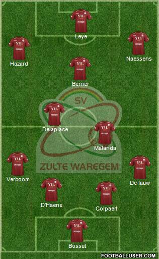 SV Zulte Waregem Formation 2012