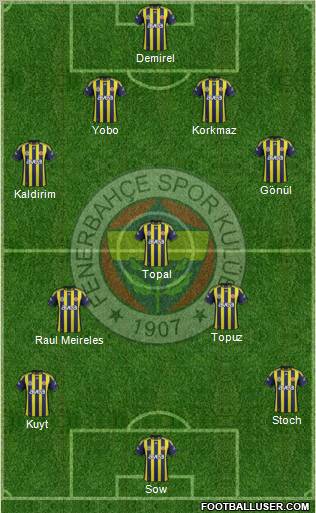 Fenerbahçe SK Formation 2012