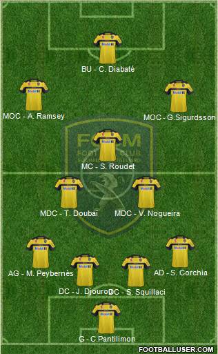 FC Sochaux-Montbéliard Formation 2012